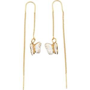 NEW NACH women's butterfly long earrings in gold